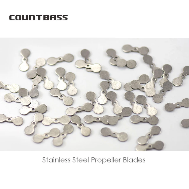 50pcs COUNTBASS Turbo Prop Spinner Blades Stainless Steel