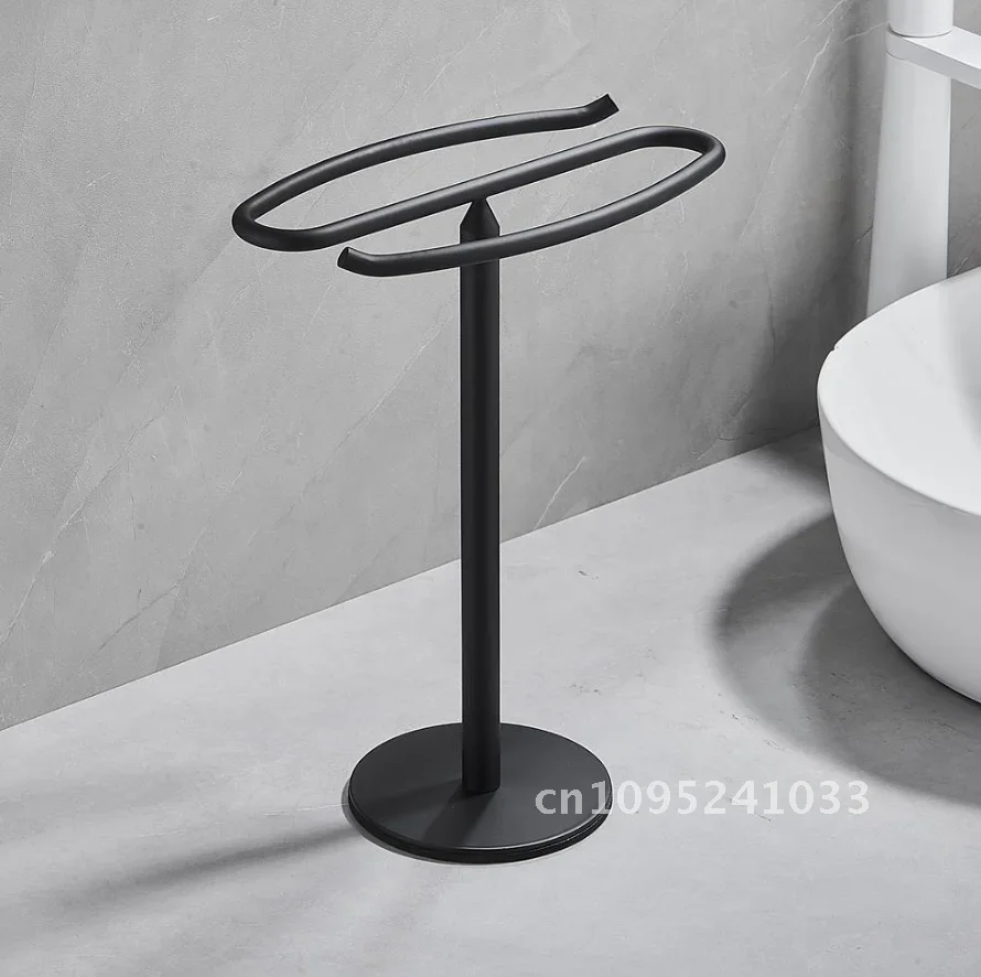 Gold free standing towel rack bar steel bathroom washplate towel household countertop Stainless hanging Kitchen