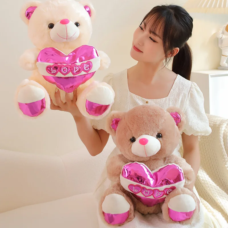 

Love Bear Plush Toy Sofa Cushion Nap Pillow Valentine's Day Gift For Girls