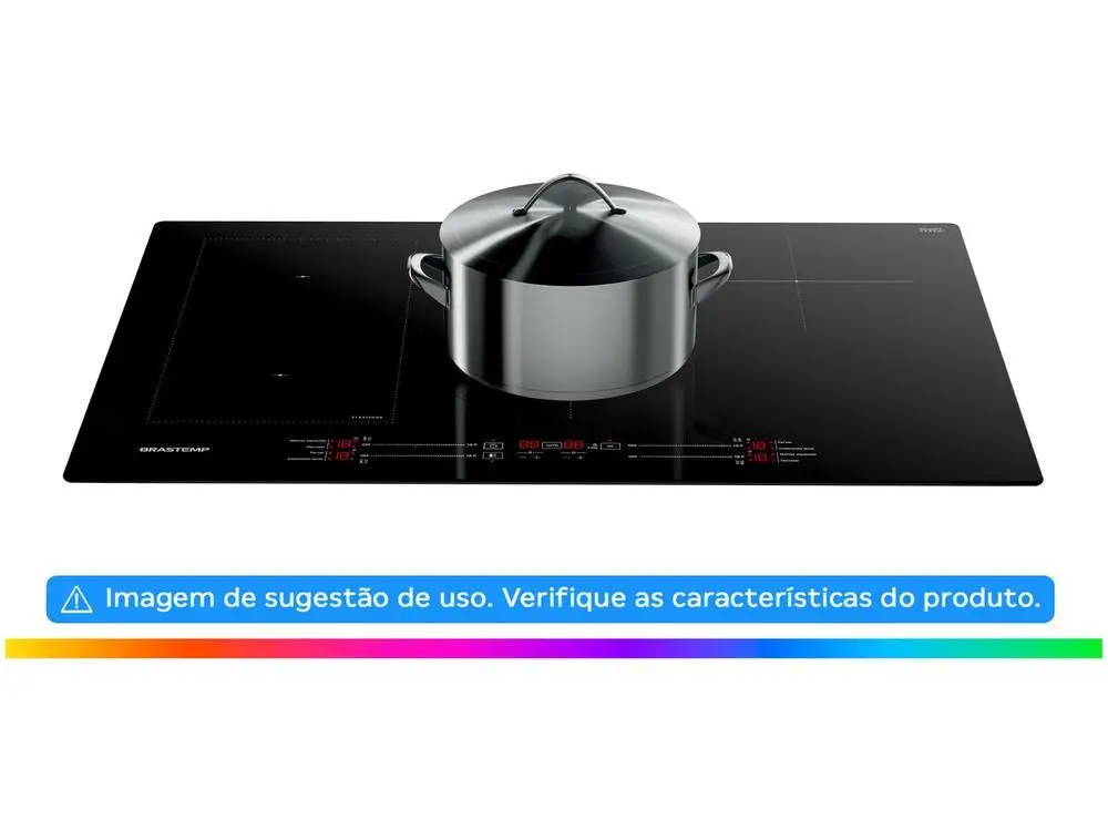 Cooktop 4 Bocas Indução Brastemp Vitrocerâmico 4