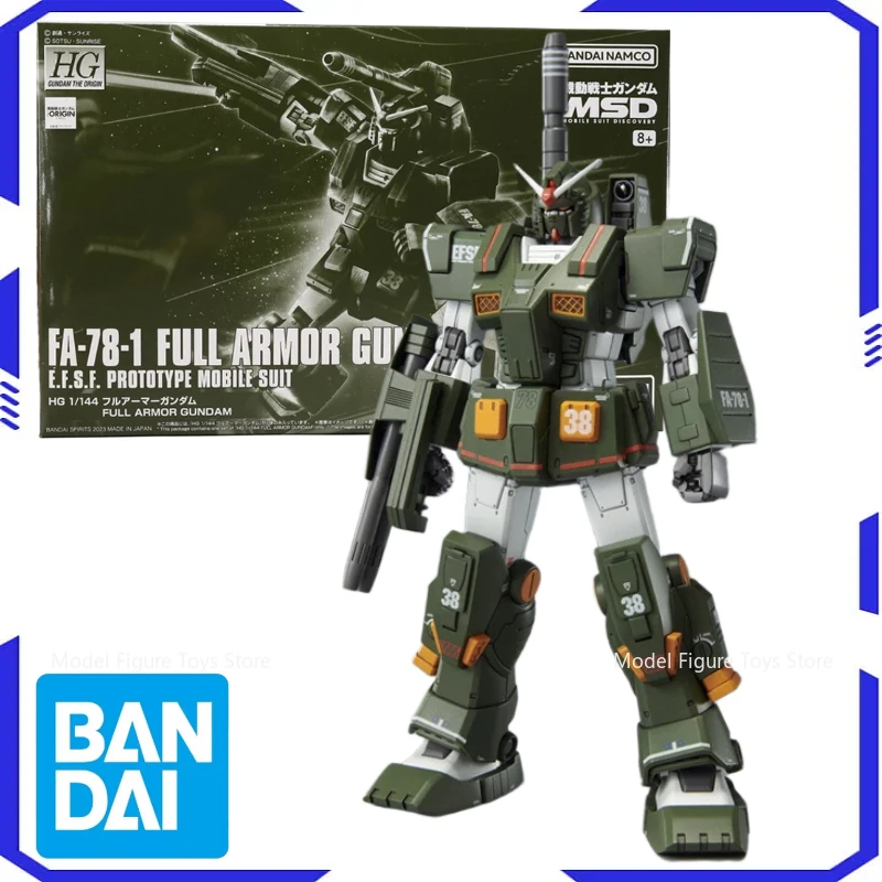 반다이 Genuino 1/144 HG-FA-78-1 풀 아머 건담 모델 애니메이션 키트..