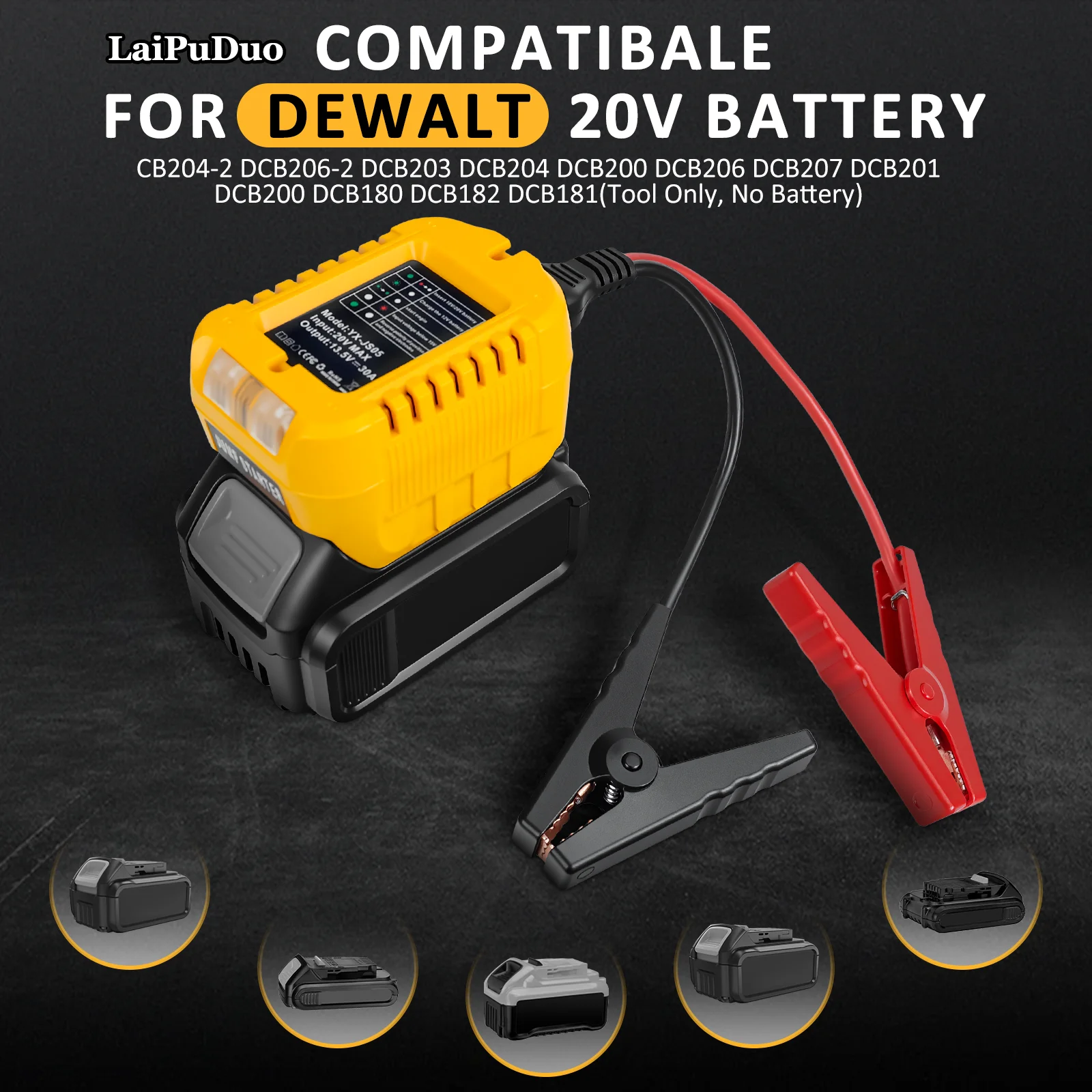 10AWG Jumper Cables Adapter Portable Battery Starter Auto Booster Cables Car Ign