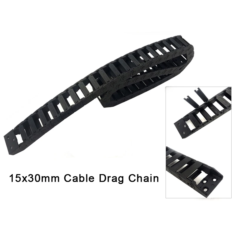 2/3/4 Meter Open Cable Drag Chain Bundle 15x30mm Plastic Towline Transmission Chain for QueenBee/LEAD CNC Router Machine