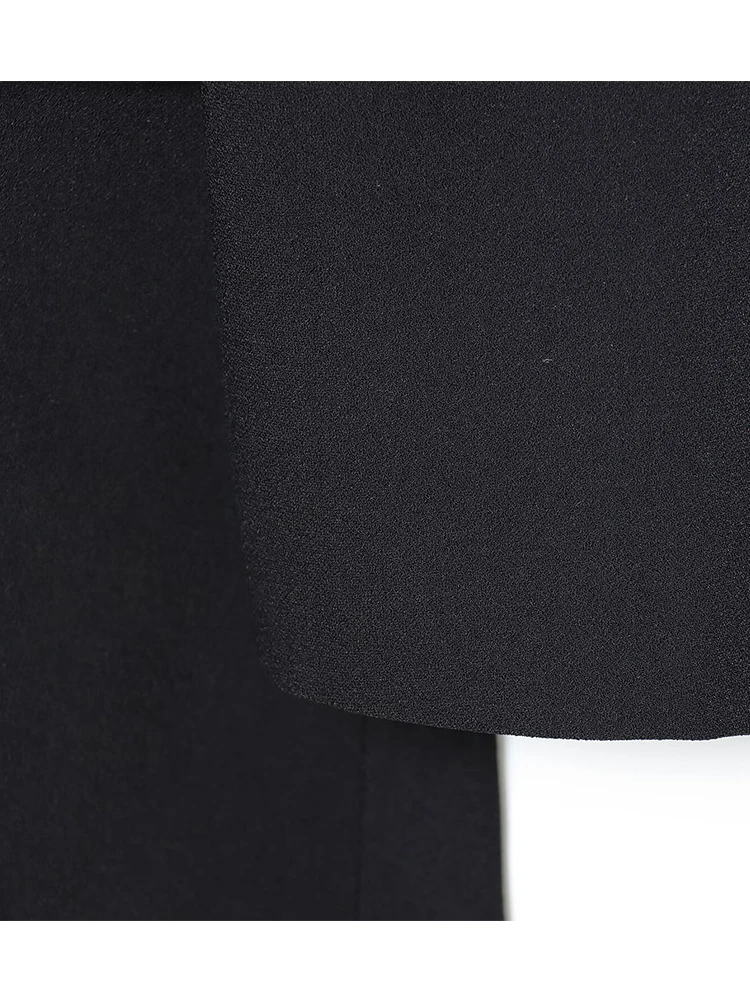 2025 New Fashion Lace Splicing Short Dresses for Women Long Sleeve Blazer Style Mini Dress Woman Chic Elegant Office Dress