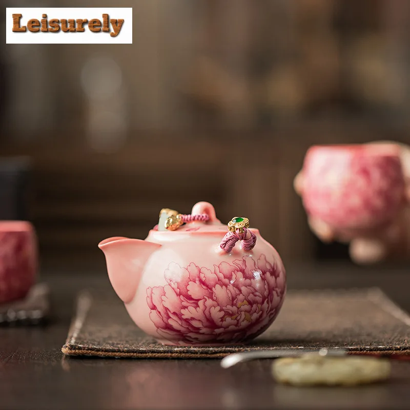 175ml Fenru Kiln Pig Oil Frozen Hand Held Teapot Japanese Tea Infuser Pot Tea Brewing Kettle With Strainer Tea Items Decoration