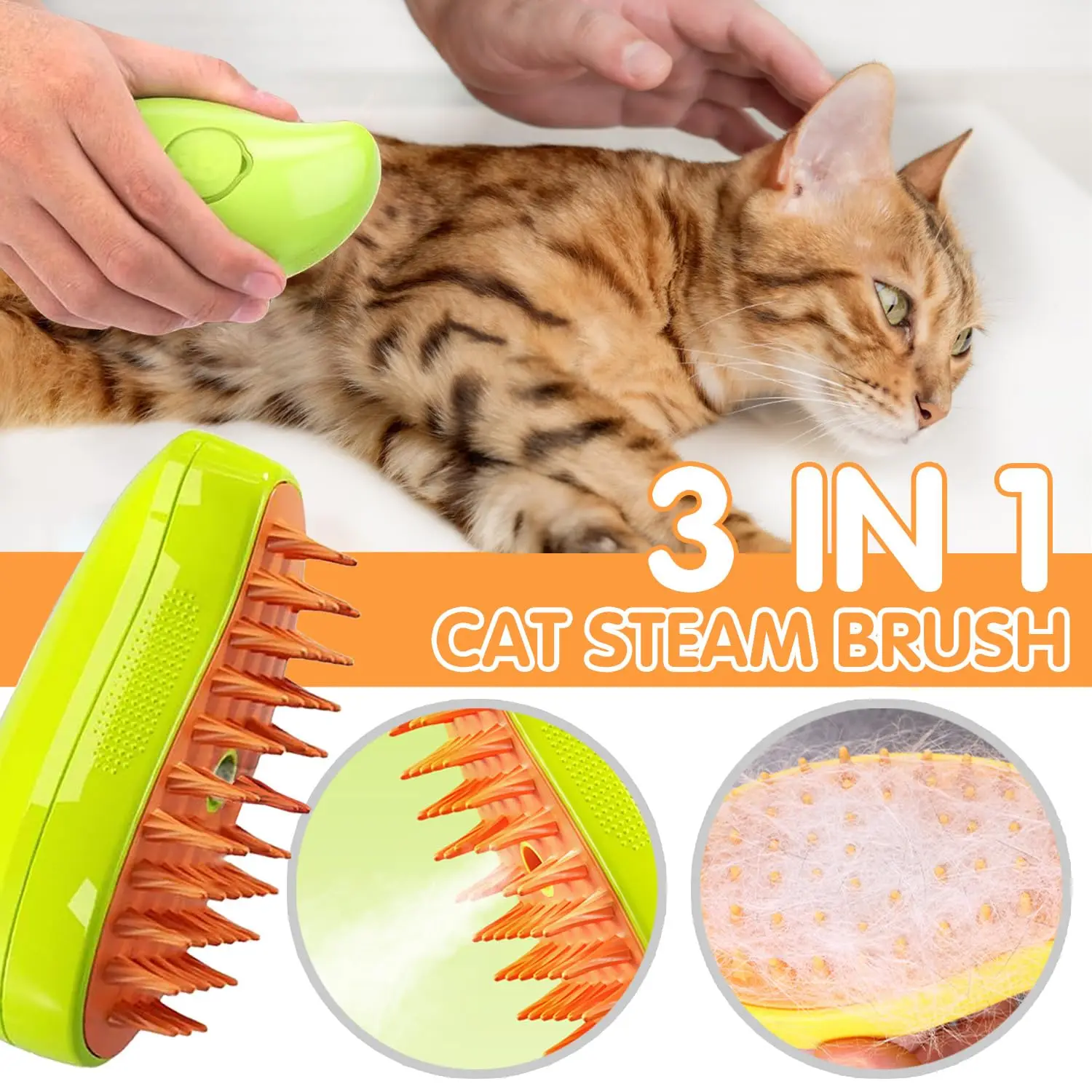 

Dog Brush Cats Dogs Grooming Comb Electric Spray Kitten Pet Combs Soft Silicone Depilation Cats Bath Brush Puppy Grooming Tools