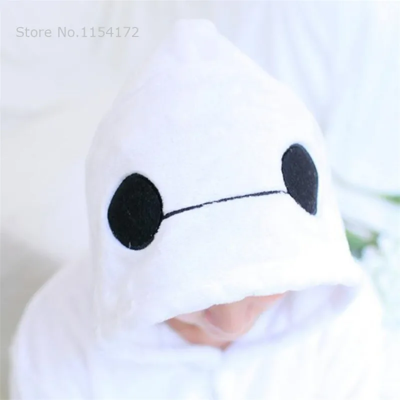 Big Hero Baymax Cosplay Halloween Party Costumes Animal Pijama Flannel Sleepwear Adult Onesies Baymax Pajamas Kigurumi