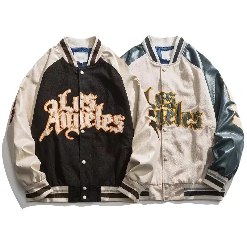 

New Spring and Autumn Embroidery Baseball Jacket Mens Womens Couple Bomber Unisex Boyfriend Style Varsity Hiphop Street Coat