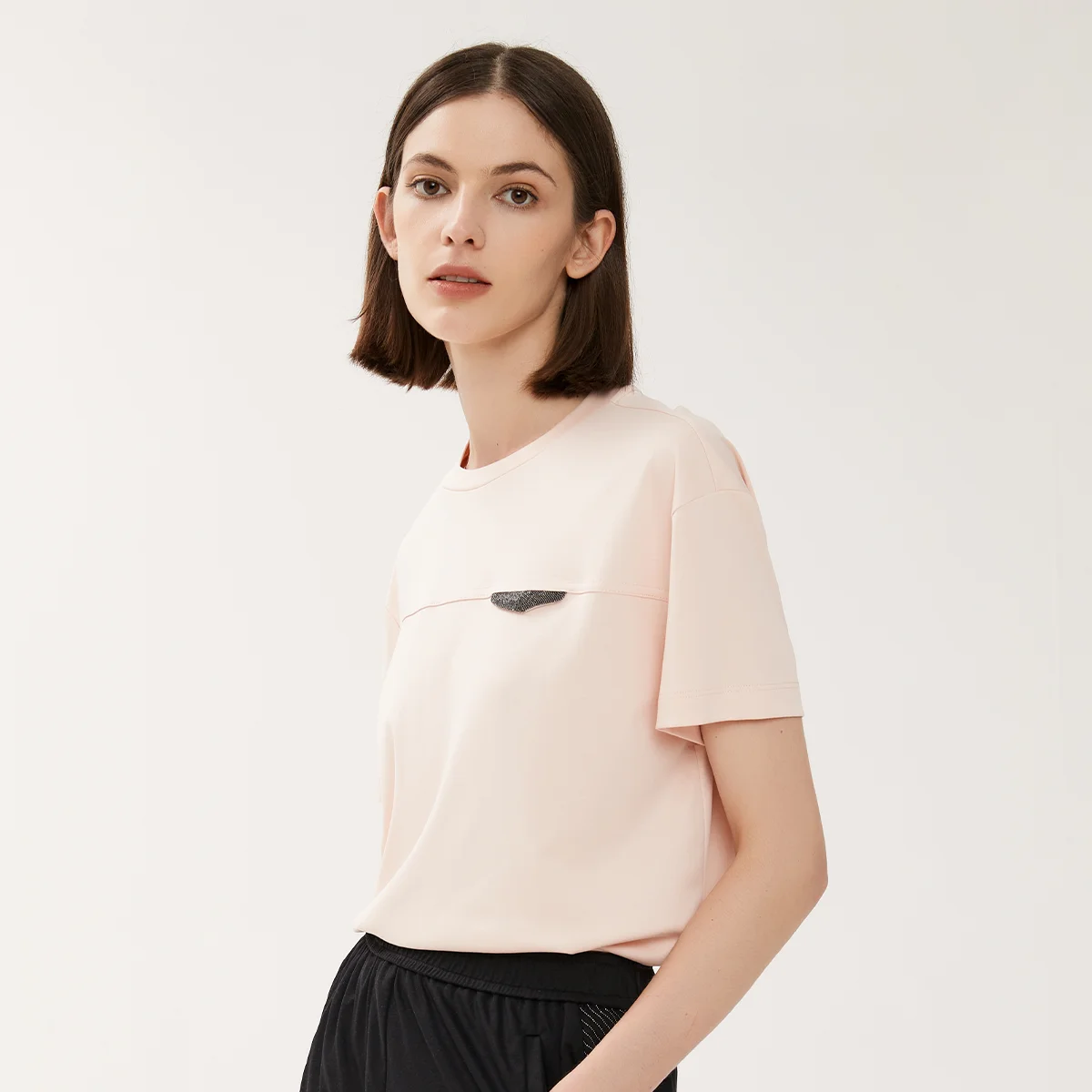 Summer Short Sleeved T Shirts Women's Clothing 100% Pure Pima Cotton Tshirt Tops Ladies T-ShirtClothes