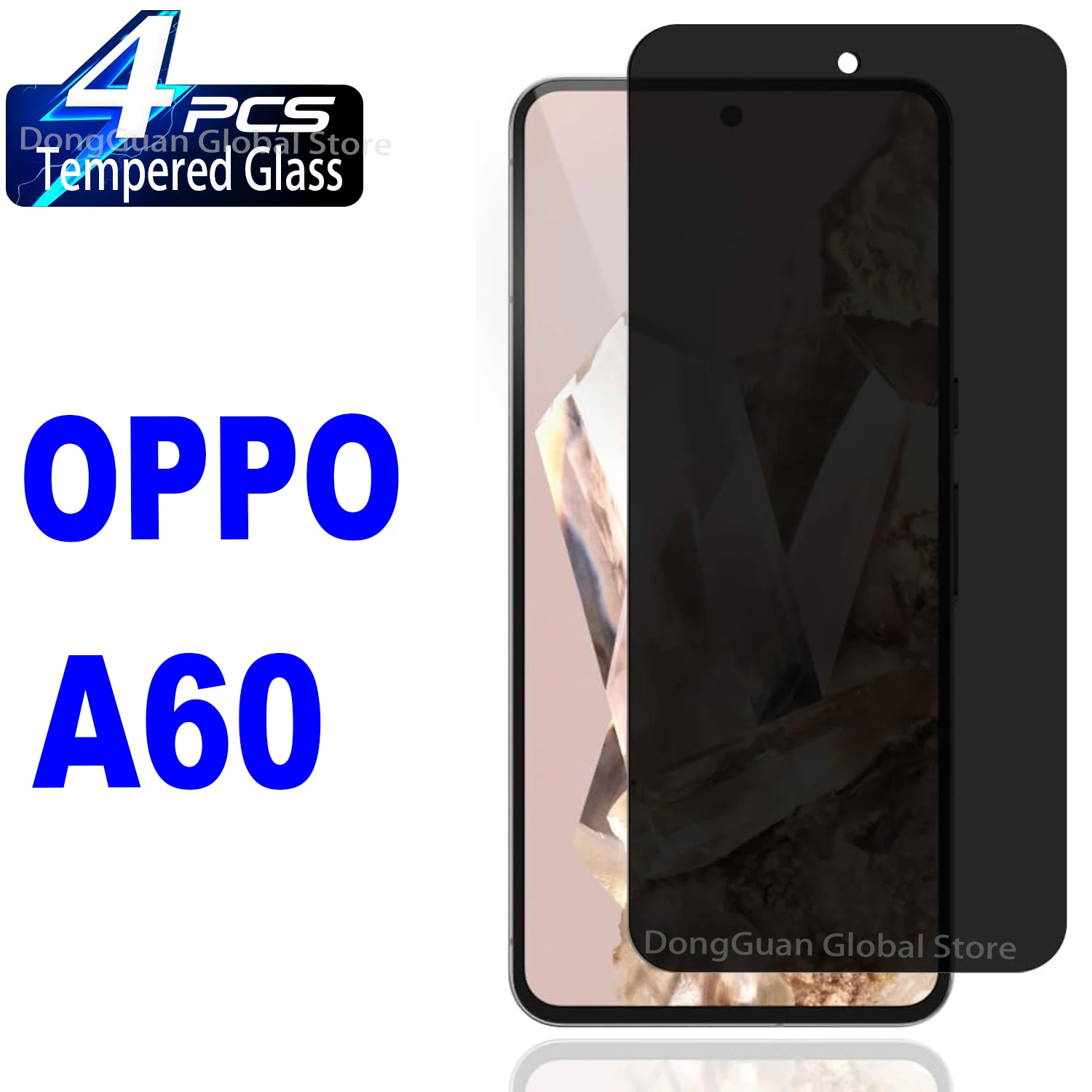 2/4 шт. антишпионское закаленное стекло для Oppo A60 защита для экрана Защитная пленка для конфиденциальности