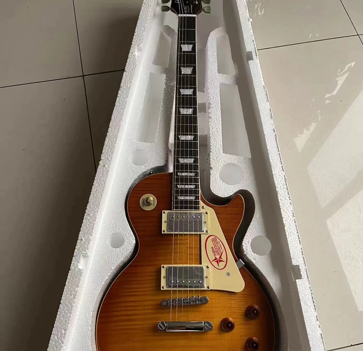 

Factory customization with inventory, quick delivery, LP standard high-quality electric guitar, chrome alloy hardware