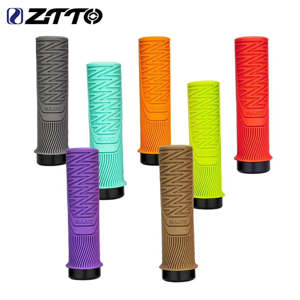 Bicycle Handlebar Grips ZTTO MTB 33mm Outer Diameter Lock-on Anti-Slip Shock-Proof Bolder Rubber Mountain Bike Parts