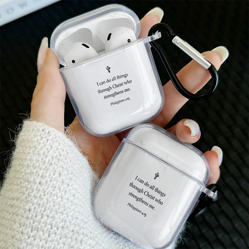 Airpods Case with Inspirational Christ Quote for Men and Women