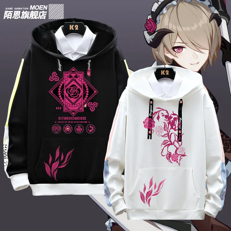 

Anime Honkai Impact 3 Rita Rossweisse Spring Autumn Coat Unisex Hoodie Long Sleeve Pullover Swaetshirt Casual Costume Outwear