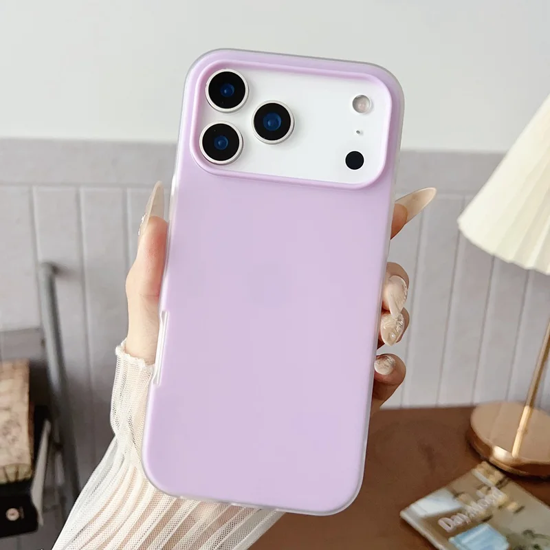Candy Color Jelly Phone Case - 2 in 1 Protective Cover