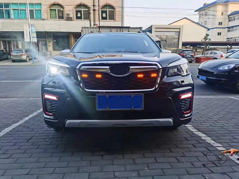 

For Subaru Forester 19-21 grille light grille small yellow light daytime running light spotlight modification easy installation