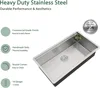 30 Inch Undermount Kitchen Sink 16 Gauge Stainless Steel Workstation Round Corners Single Bowl Under Counter 5