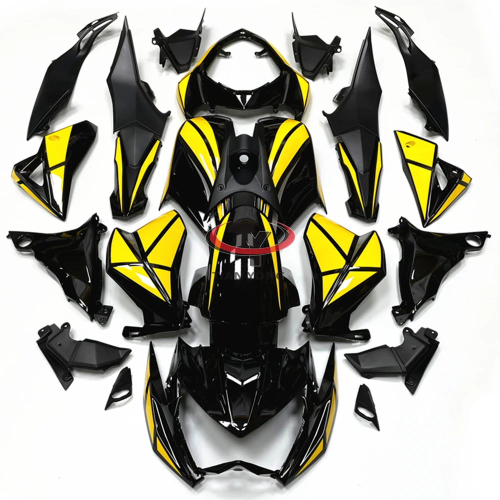 

Для Kawasaki Z800 2013 2014 2015 2016 полный комплект обтекателей кузова с ярко-желтым и черным узором в клетку