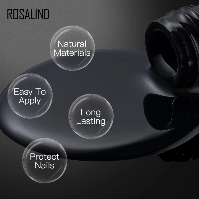 ROSALIND 8ml Top Coat Gel Polish Shiny Soak Off For Manicure Nails Art Decorations Varnish Top Coat UV Gel 2