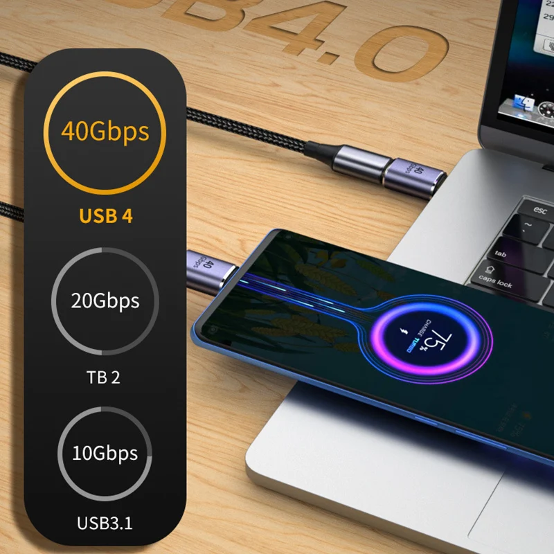 USB C F Adapter Multiple L Shape Angle Elbow Adapter USB C Female Type Male 40Gbps Speed Data Converter Thunderbolt sata usb adapter