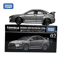 Original Takara Tomy Tomica Car Mitsubishi Lancer Evolution Final Edition Toys for Boys Scale Diecast Voiture Metal Model Gift 1