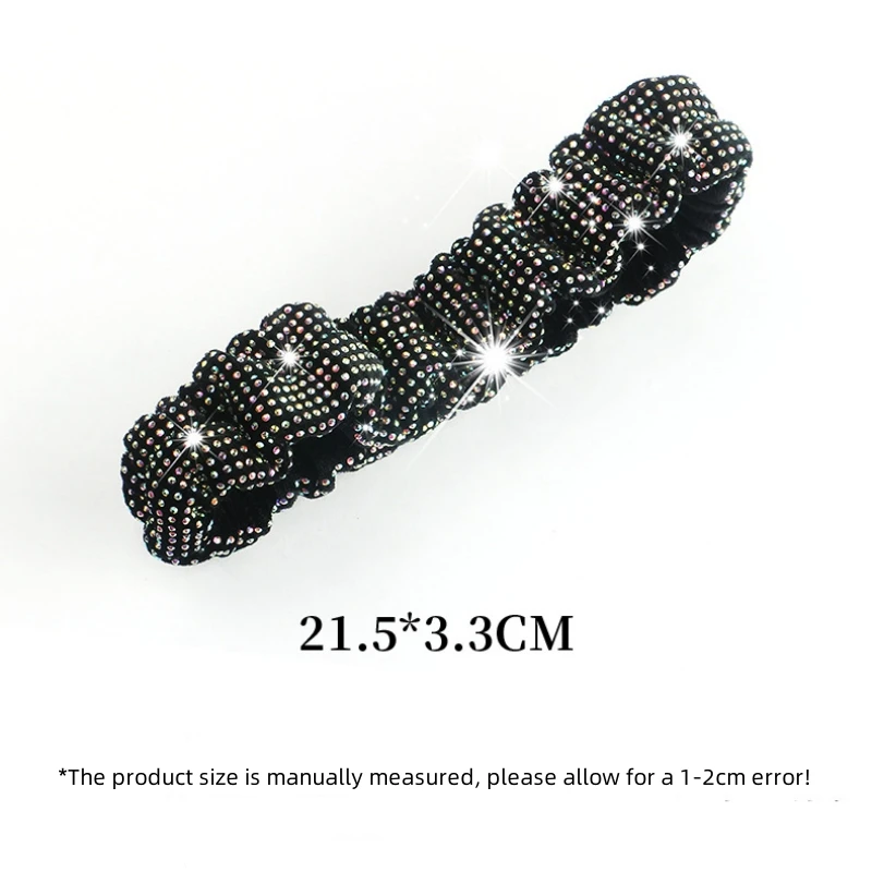 Bling Rhinestone Rear View Mirror Cover With Crystal Diamonds Elastic Glitter Car Rear View