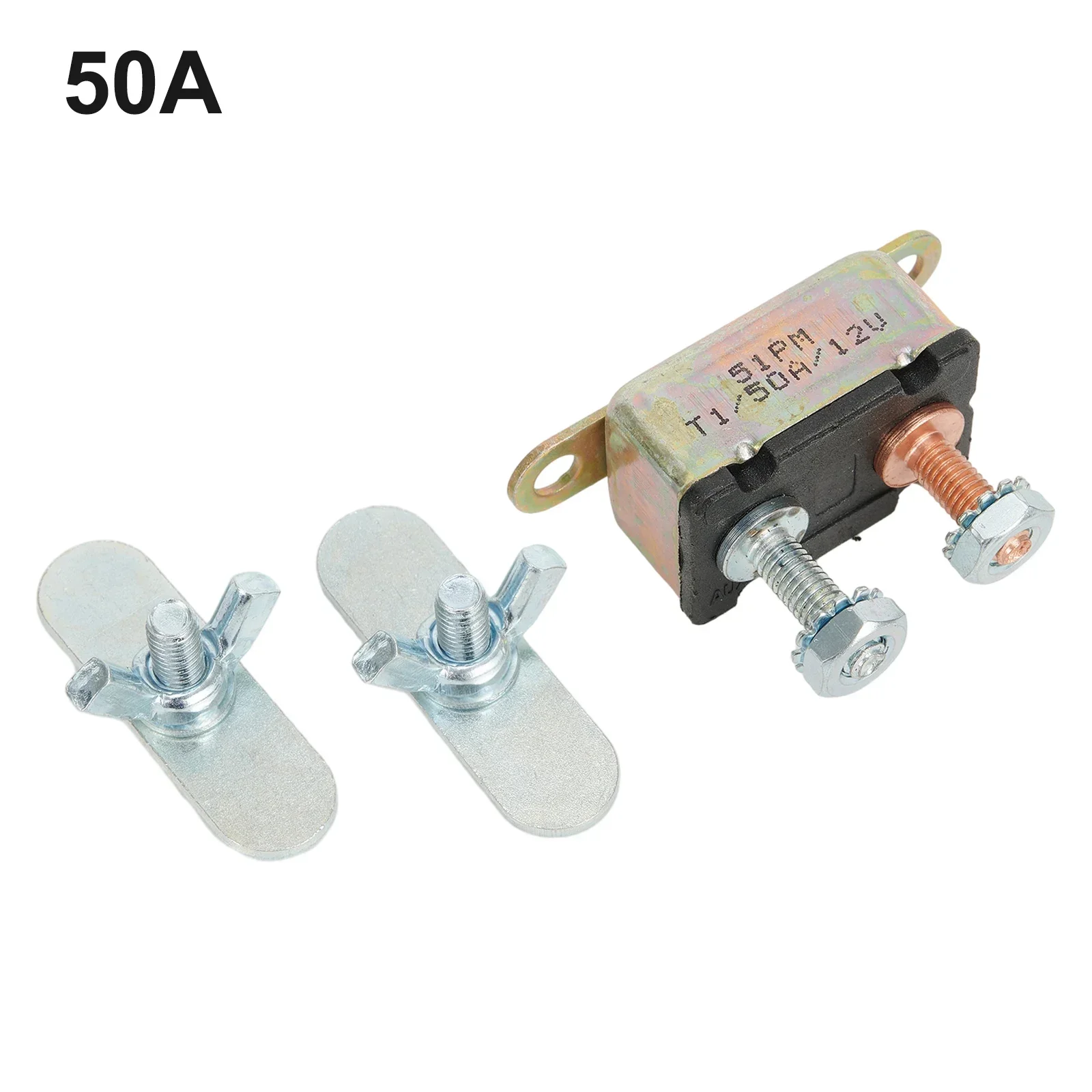 1set 12V 30A~50A Auto Automatic Fuse Reset Circuit Breaker Copper Stud Bolt Auto Reset Universal 1.248"x0.693"x0.8" Inch Tools car fuse tools car fuse puller
