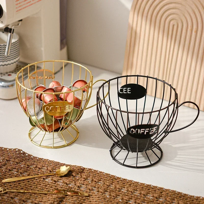 Luxury Coffee Capsule Display Rack Home Snacks Candy Storage Organizer Coffee Shop Bar Counter Decor 4