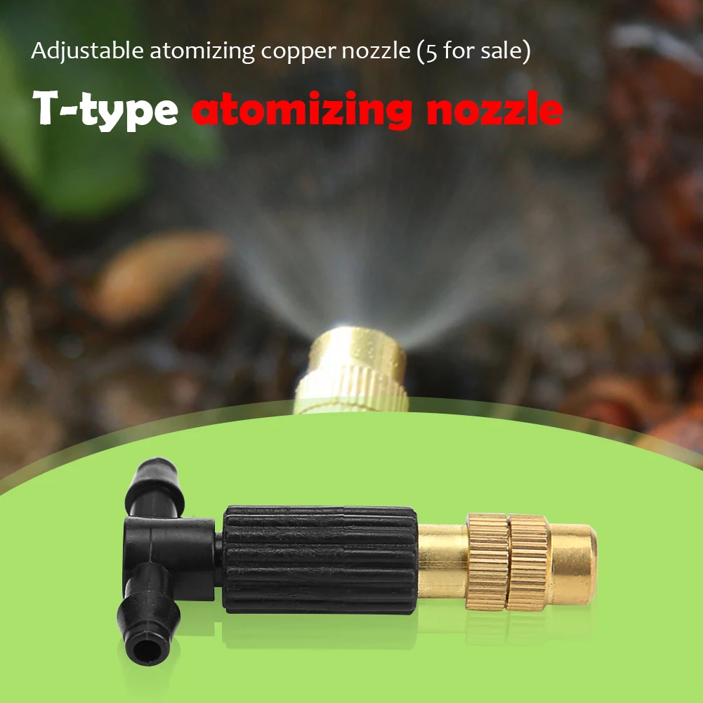 5-50Pcs Outdoor Misting Cooling System Garden Irrigation Watering 4/7 Pipe Spray Misting Tip Nozzles Adjustable Sprinklers Head