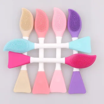 Double-Ended Silicone Face Mask Brush,Facial Cleansing Brush Premium Soft Facial Masks Other Skin Care Applicator Tool for Cream - Thumbnail 3