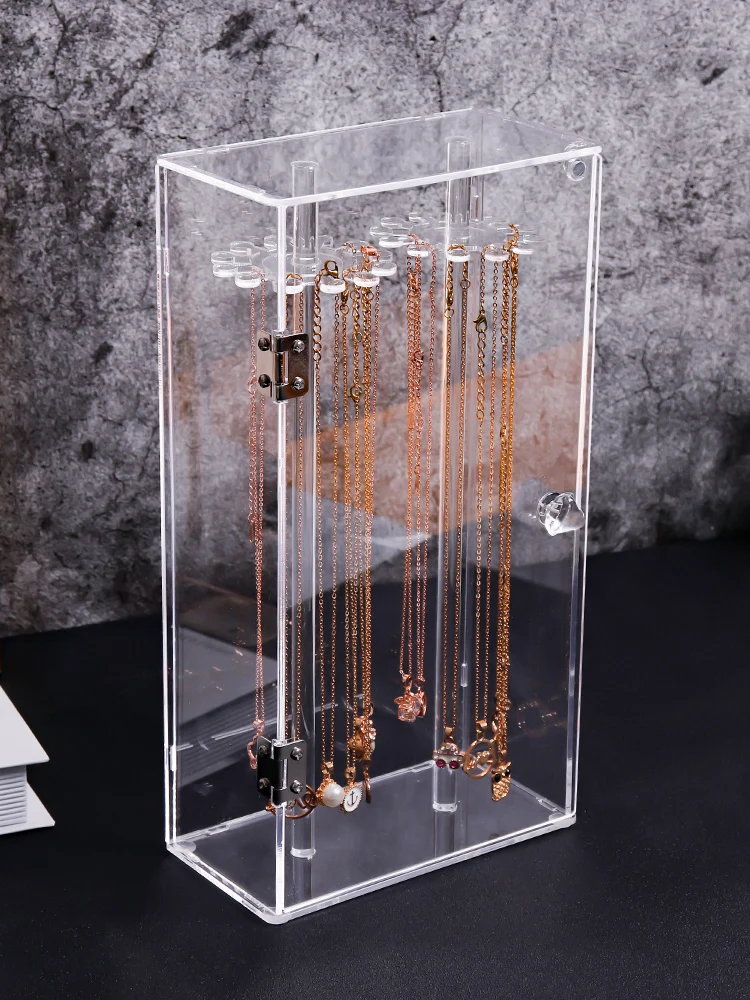 Clear Acrylic Jewelry Box Organizer Exquisite Personalized Jewelry Box Vertical Multi Functional Display Rack Packaging Supplies
