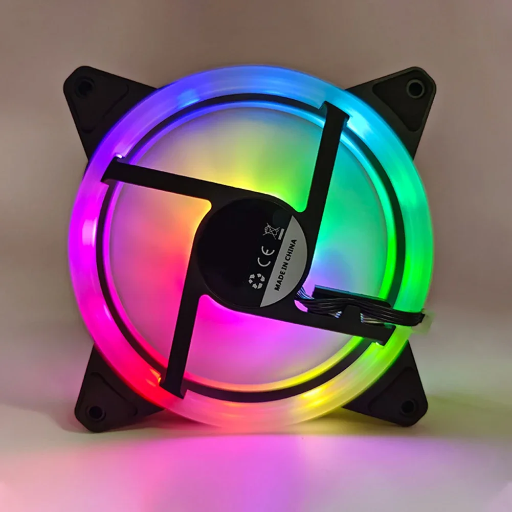 사일런트 RGB 섀시 팬, 냉각 선풍기 라디에이터 방열판, 유압 베어링 섀시 라디에이터, PC 데스크탑 컴퓨터 섀시용, 120mm