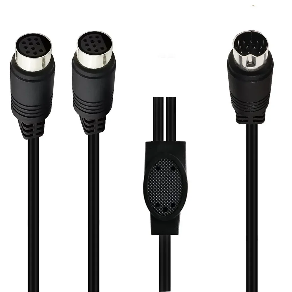 Mini Din 10Pin Splitter Y Adattatore 10 Pin Separato Da 1 A 2 Cavo Per Ricevitore Tv Compatibile Monitor Proiettore Ricevitore Audio Video