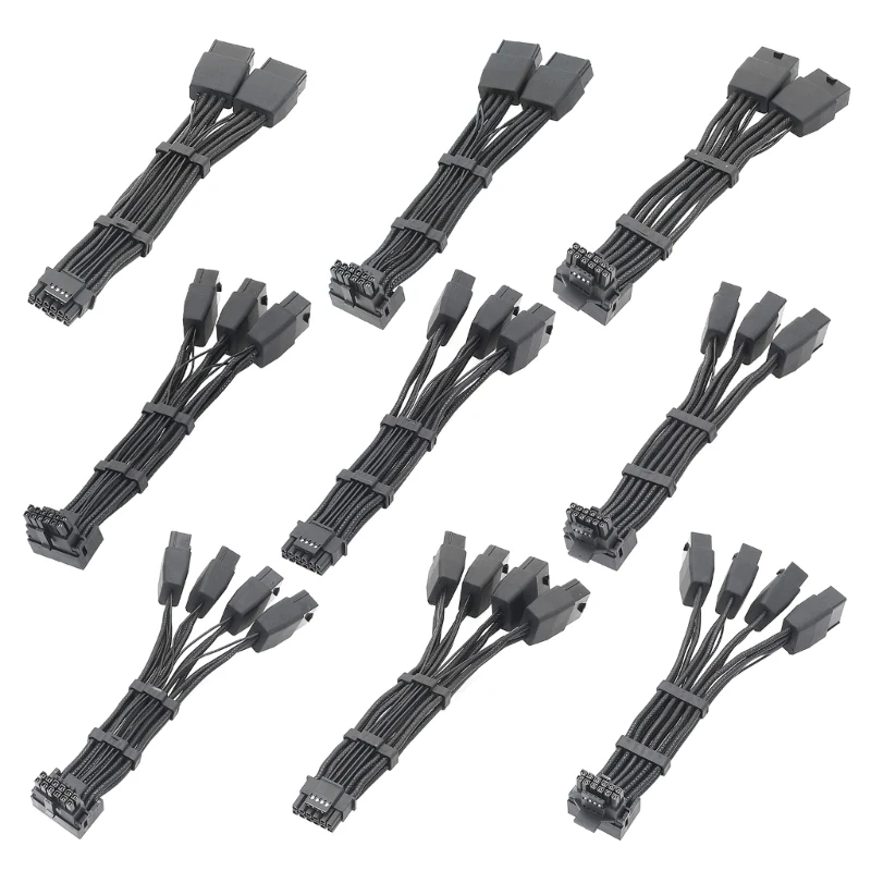 

Новый GPU RTX4090 RTX4080 серия 18AWG 4x8pin 3x8pin PCI-e до 16Pin (12 + 4) PCI-e 5,0 12vhpwr разъем 90-градусный Elbowv