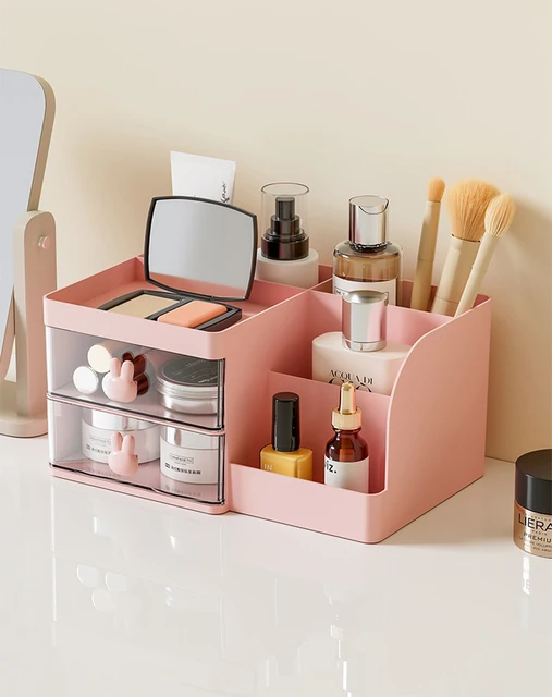 Desktop Storage Box Large Capacity Cosmetic Drawer Organizer Stationery Sorting Box Pen Holder Sundries Storage Container 5