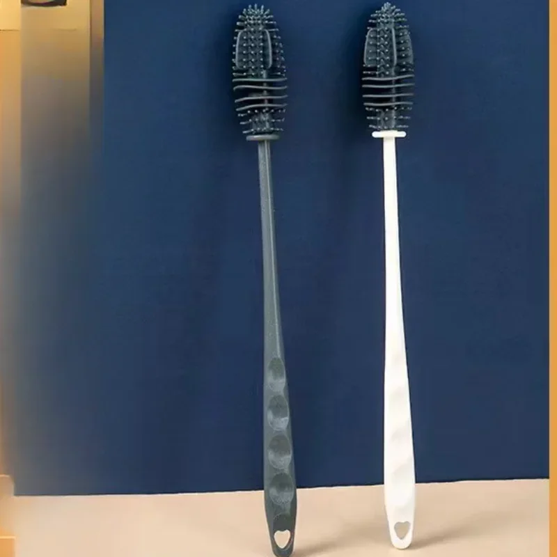 Silicone cup brush milk bottle cleaning brush long handle water bottles cleaner glass cup cleaning kitchen tools cleaning brush bottle cleaning brush bottle brush cleaning brush set
