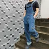 Men's Overalls Jumpsuit Large Size Strap Straight Blue Jeans With 7 Pockets More Sizes 30-48 50 2