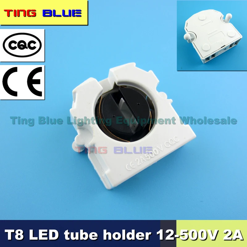 thumbnail image 1 of (2 piezas) Soporte de tubo LED T8 Soporte de lámpara fluorescente Soporte de lámpara Rejilla de lámpara Lámpara germicida Soporte de esquina de lámpara G13 22.003, 1 of 5