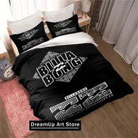Trendy B-Billabong Logo Sheets Quilt Covers Bedding Dormitory Sheets Three-piece Bedding Set Three-piece Soft Warm Bedding Set 2