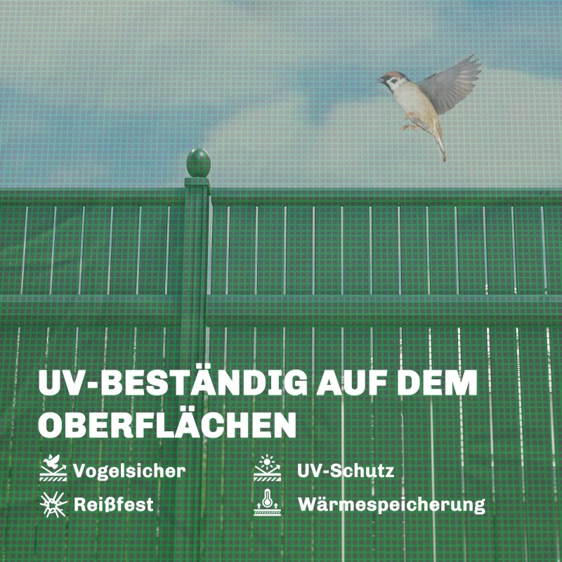 Pop-up-Gewächshaus ca. 200x300x270 cm, faltbares Foliengewächshaus mit Schrägdach, Türen und Fenster mit Reißverschluss – Detail 8