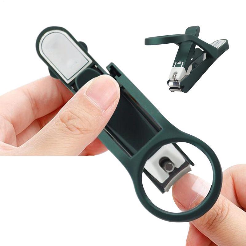  Fingernail Clippers for Seniors No Splash Finger Nail Clippers Professional Trimmer Nail Clipper with Magnifier for Men Women 