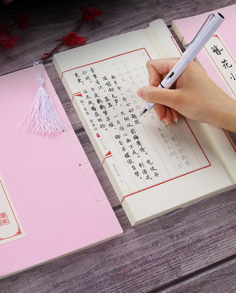 Livros Chinês Kanji Caligrafia Reutilizável Caneta Dura Prática Apagável Aprender Hanzi Copybook Adultos Arte Escrita Caderno Livro 2 Home & Garden