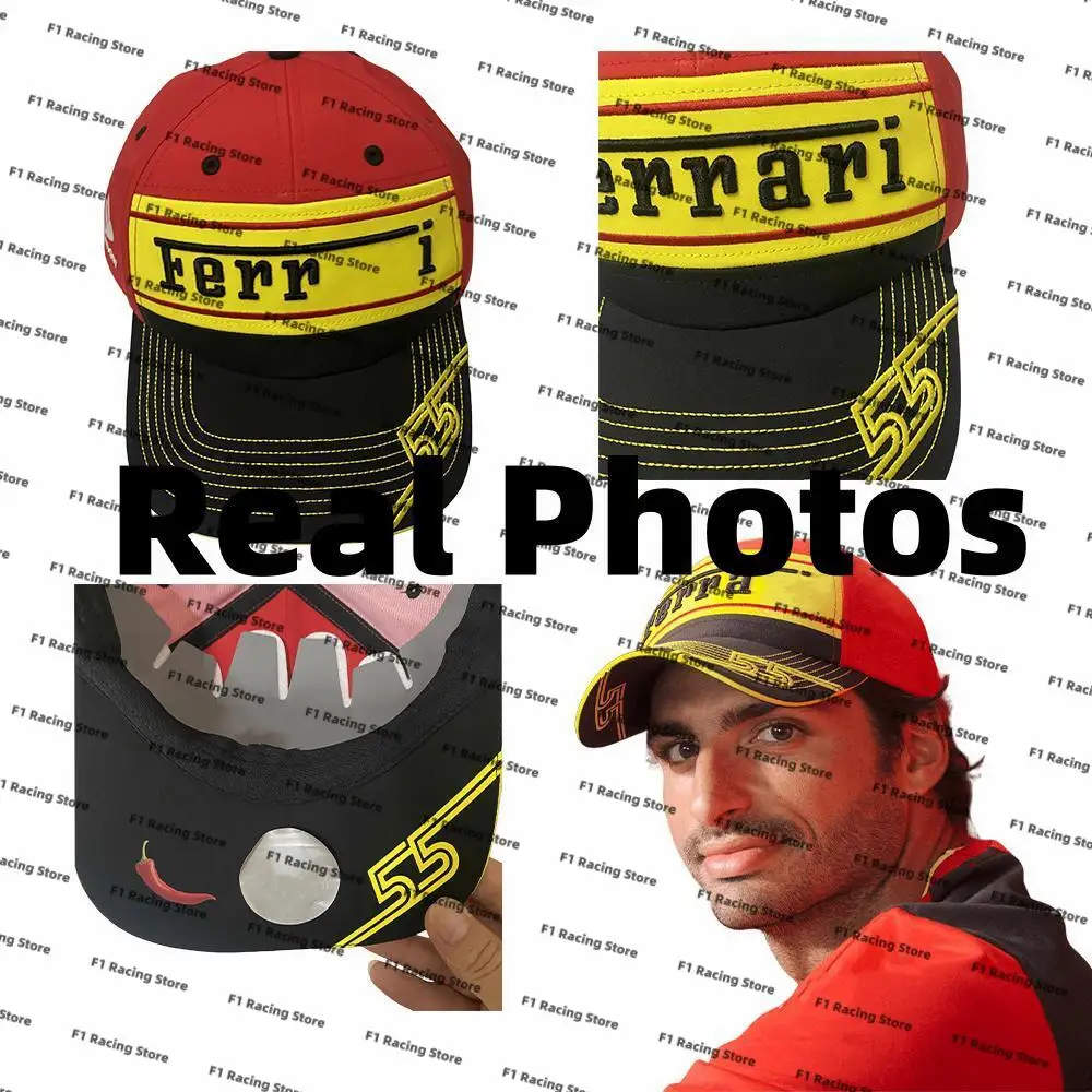 

Formula 1 Carlos Sainz Replica Scuderia Baseball Cap Hat Monza Special Edition F1 Cap Leclerc Sainz Cap # Italian Gp Team Cap