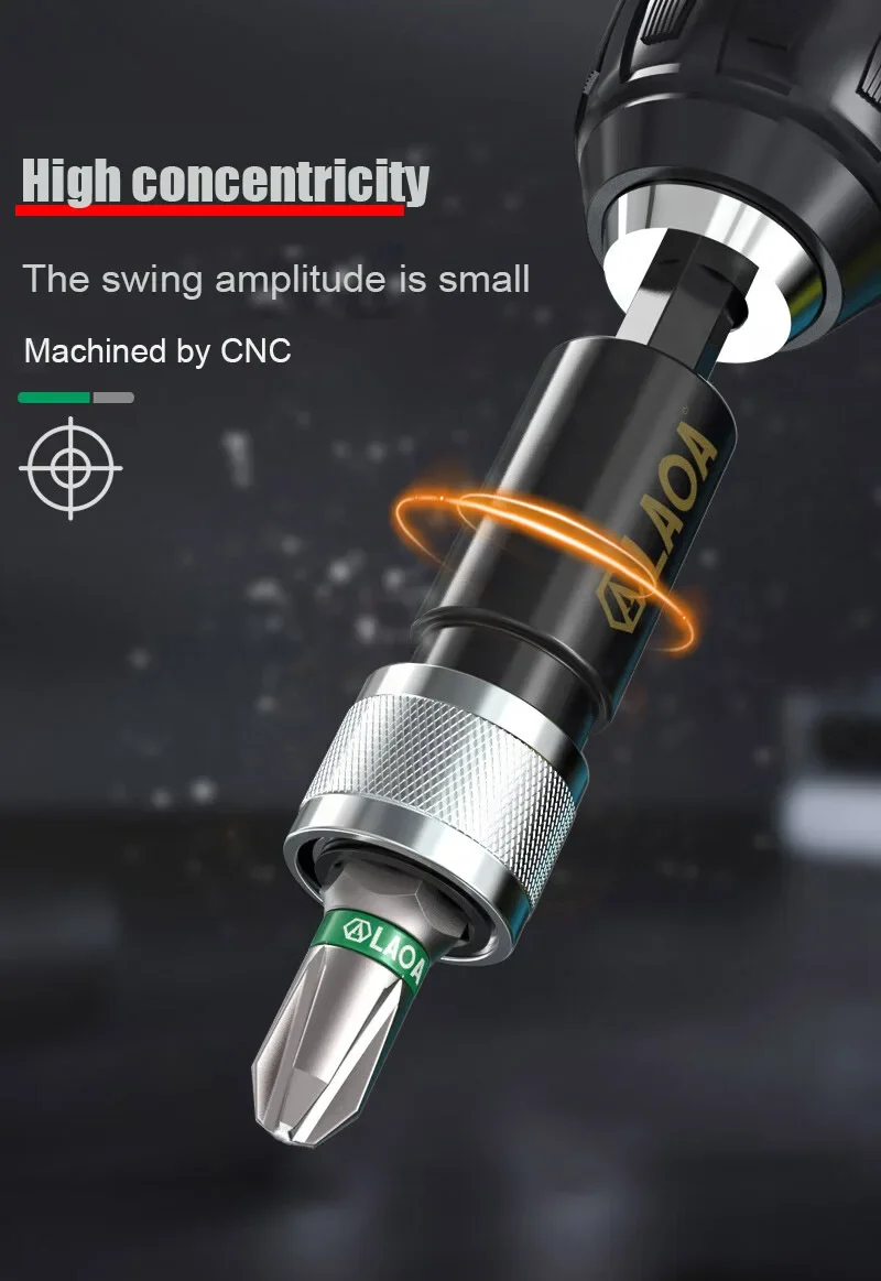 LAOA Schraubendreher-Bit-Adapter Elektrischer Bohrer-Verbindungsstab Schnellwechsel-Verbindungsstab Bit-Verlängerungsstab – Detail 6