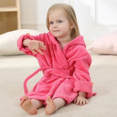 Cute Baby Bathrobes for Girls Pajamas Kids Dinosaur Hooded Beach Towel Boys Bath Robe Pajamas Baby Sleepwear Children Clothing
