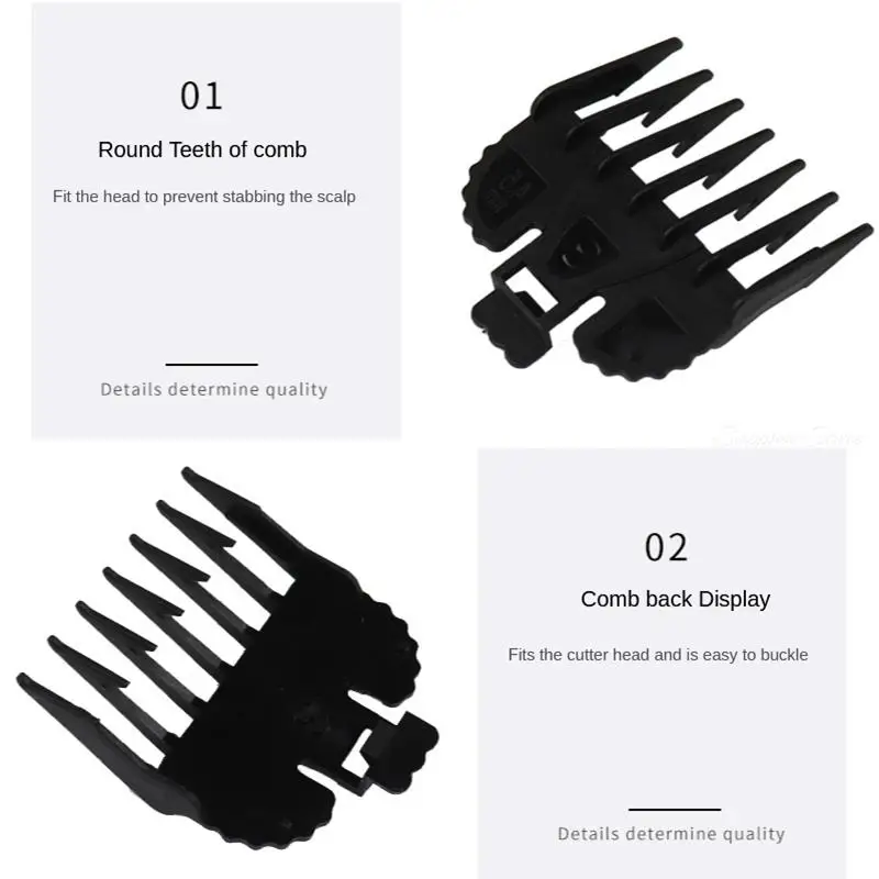 2/8Pcs Hair Clipper Cutting Guide Comb Guards Limit Comb Tools Kit 46x38mm Cutting Head for WAHL 1.5/3/4.5/6/10/13/19/25mm G0704 3