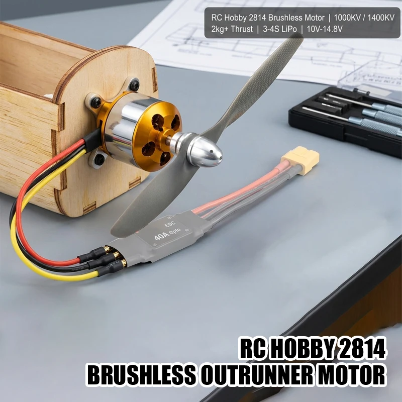 Gros plan sur le stator et aimants du Moteur Brushless 2814 1000KV/1400KV