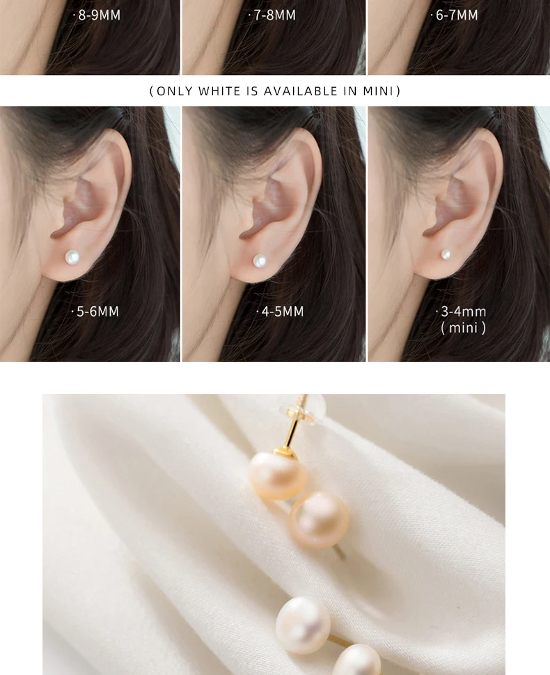 Modian Mehrfarbige natürliche Perle, hochwertiges 925er-Sterlingsilber, Anti-Allergie-Ohrstecker für Damen, edles Schmuckzubehör – Detail 6