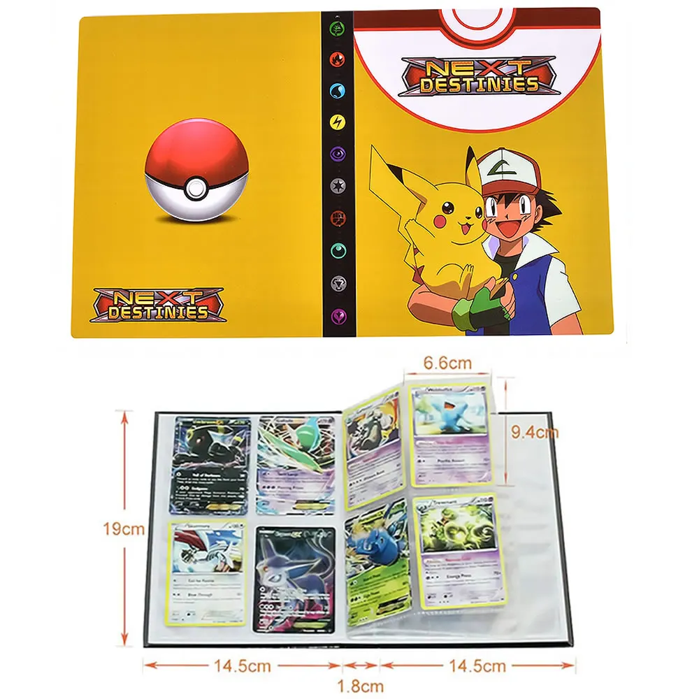 240pcs Pokemon Album Cards Book Holder Collection Boke Map Game Pokémon Next  Destinies Binder Folder Livre Loaded List Kid Gift| | - AliExpress