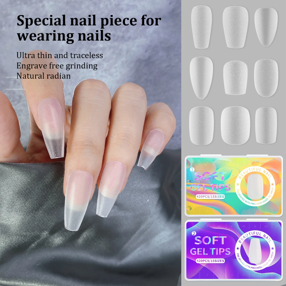 High Toughness Frosted Nail Enhancements Patch Comfortable Fit And Not